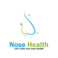 Fototapeta premium nose health care icon vector illustration template design
