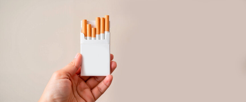 Warning label on cigarette pack promoting anti-smoking awareness