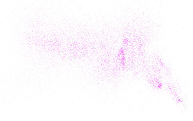 pink glitter flying, isolated on white background and  texture, clipping path