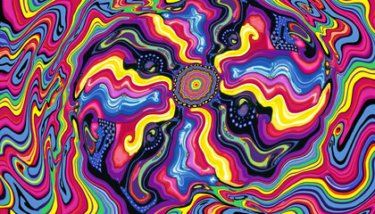 Obraz premium Psychedelic Kaleidoscope