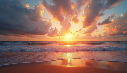 Serene Sunset Over the Ocean