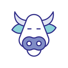 Milch Cow icon vector stock illustration