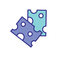 Sliced Cheese icon vector stock illustration