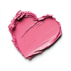 Heart shape lipstick smear on surface