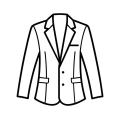 Blazer Outline Sketch Drawing