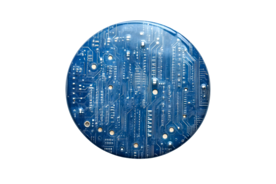 Circular Electronic Circuit Board Technology Background Abstract Design