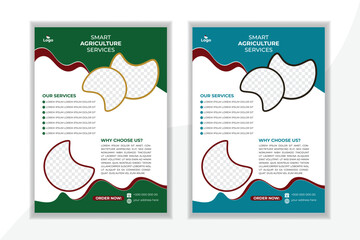 Agriculture Flayer Design Modern And Clean.