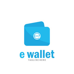 e wallet modern pay logo icon vector illustration template design