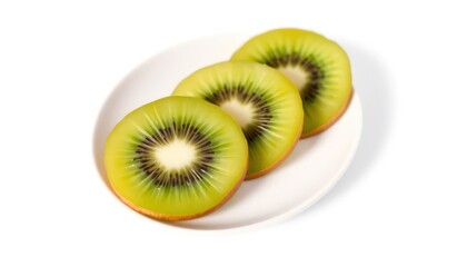 Kiwi slices on a plate
