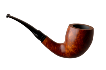 A smoking pipe isolated on a transparent background