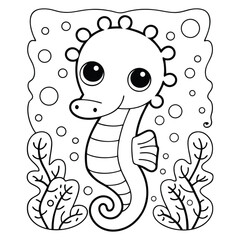 Seahorses Coloring Pages For Kids