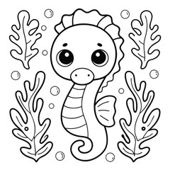 Seahorses Coloring Pages For Kids