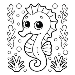 Seahorses Coloring Pages For Kids