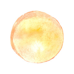 Fototapeta premium Round watercolor оранжевое spot. Watercolor design element.