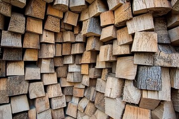 Stacked wooden blocks