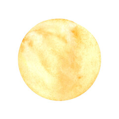 Round watercolor оранжевое spot. Watercolor design element.