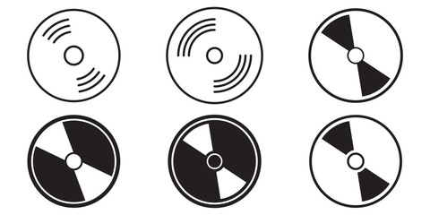 compact disc icon. Disc icon Flat line illustration. Cd line icon. Compact disc icon Simple outline vector logo. DVD Vector Icon. Cd Vector. 