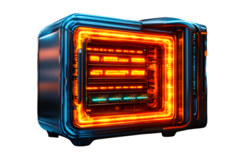 Futuristic Light Panel with Neon Effects and HighTech Design for Modern Applications