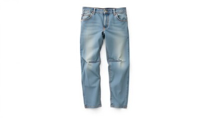 Light blue distressed jeans