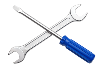 Crossed Wrench and Screwdriver Tools Repair Maintenance