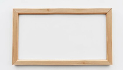 Light-colored wooden picture frame