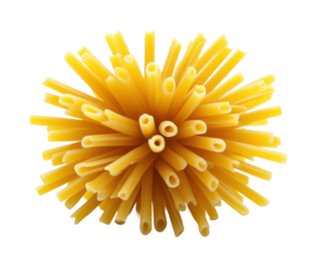 Creative pasta display kitchen food bright isolated on transparent background