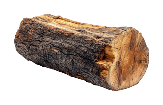 Natural log cabin wood log nature rustic environment isolated on transparent background