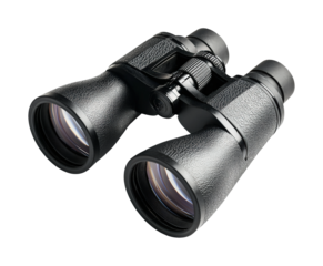 Exploring nature with binoculars adventure equipment scenic view isolated on transparent background