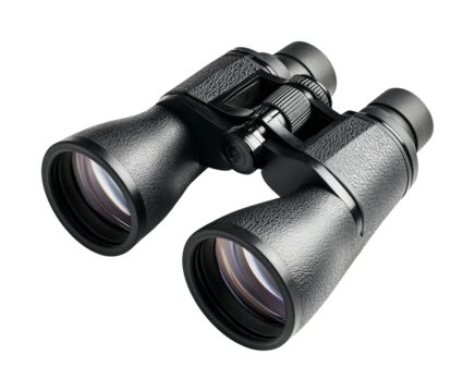 Exploring nature with binoculars adventure equipment scenic view isolated on transparent background