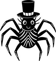 Cute Spider In Top Hat