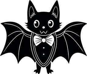 Cute Bat With Bowtie