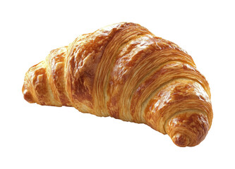Delicious croissant baked in a cozy bakery gourmet food isolated on transparent background