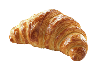 Delicious croissant baked in a cozy bakery gourmet food isolated on transparent background