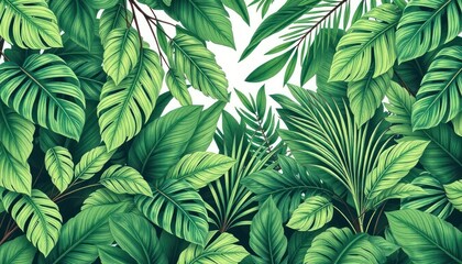 Lush tropical foliage