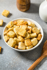 Homemade Dry Crunchy Croutons with Parmesan