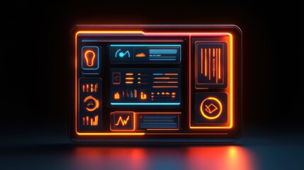 Obraz premium Futuristic Interface Control Panel