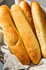 Homemade Italian Soft Garlic Breadsticks