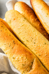 Homemade Italian Soft Garlic Breadsticks