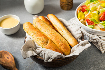 Homemade Italian Soft Garlic Breadsticks