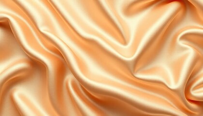 Obraz premium Luxurious peach silk drapes