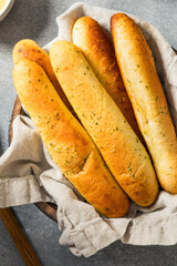 Homemade Italian Soft Garlic Breadsticks