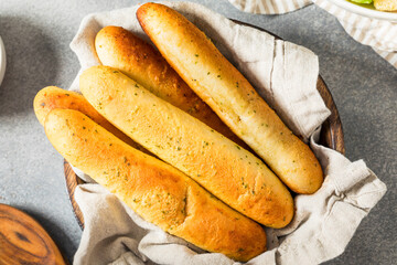 Homemade Italian Soft Garlic Breadsticks