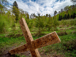 Christliches Kreuz am Osterweg