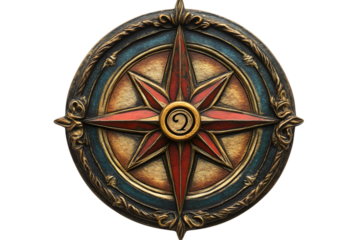 Ornate Compass Rose Wall Decor Vintage Nautical Star Design Decorative Art Antique Style Ho