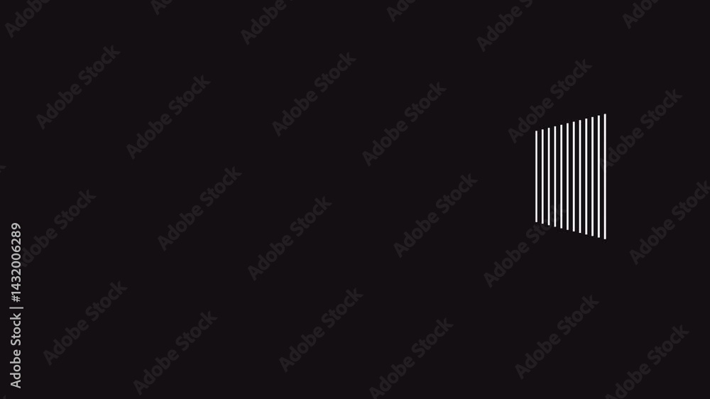 Aufkleber vertical white lines dynamically expanding, progressively contracting, with rhythmic motion against 