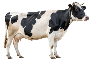Milk dairy cow isolated on transparent background

