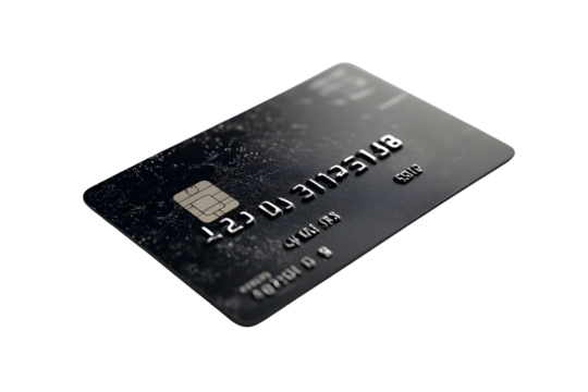 Secure Payment Method A Modern Credit Card on a Dark Background