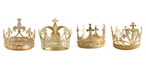 Classic regal gold crown with intricate detail vector illustration © MdMosaddek