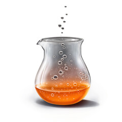 Orange juice in glass jug