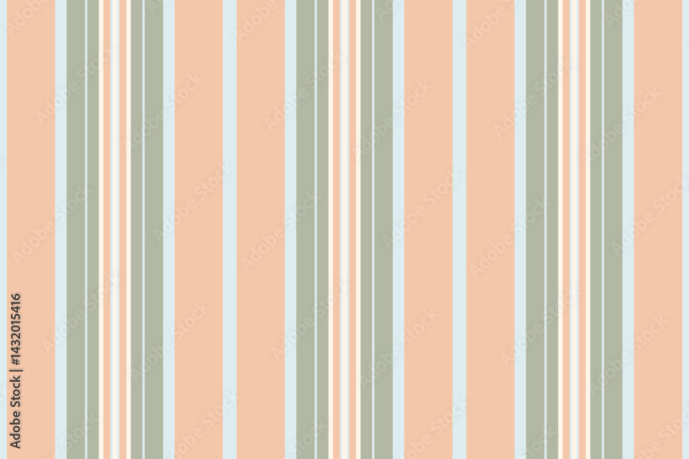 Poster vertical striped pattern in peach, soft blue, and sage. clean design for backgrounds, textiles, or a